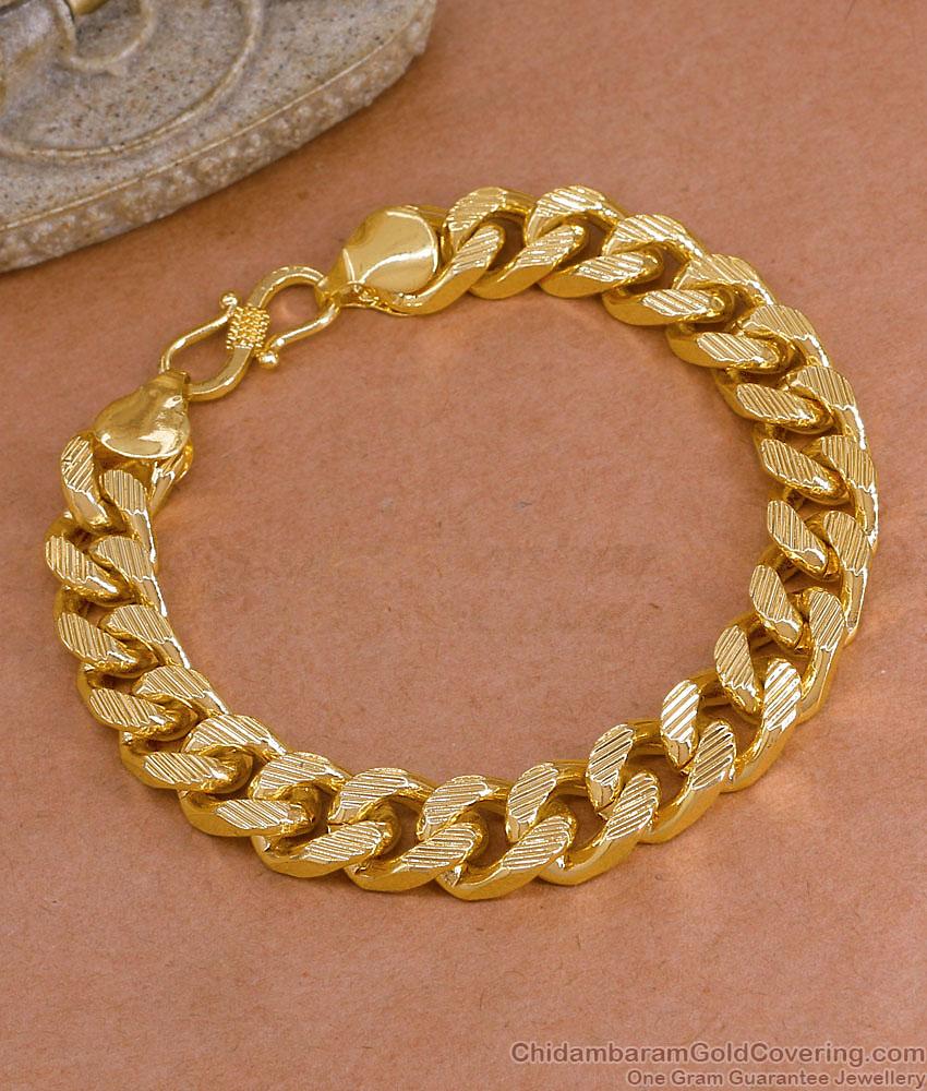 Premium Heavy Gold Plated Thick Curb Chain Bracelet for Men BRAC1232