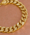 Premium Heavy Gold Plated Thick Curb Chain Bracelet for Men BRAC1232