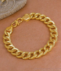 Self Design Royal Chiseled Gold Finish Men's Heavy Bracelet BRAC1233