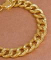 Self Design Royal Chiseled Gold Finish Men's Heavy Bracelet BRAC1233 Self Design Royal Chiseled Gold Finish Men's Heavy Bracelet BRAC1233
