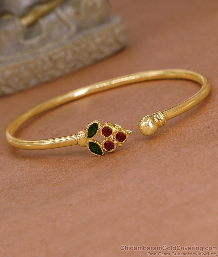 Trendy Ruby Green Stone Impon Kappu Collections BRAC1236