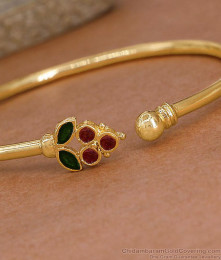 Trendy Ruby Green Stone Impon Kappu Collections BRAC1236 Trendy Ruby Green Stone Impon Kappu Collections BRAC1236