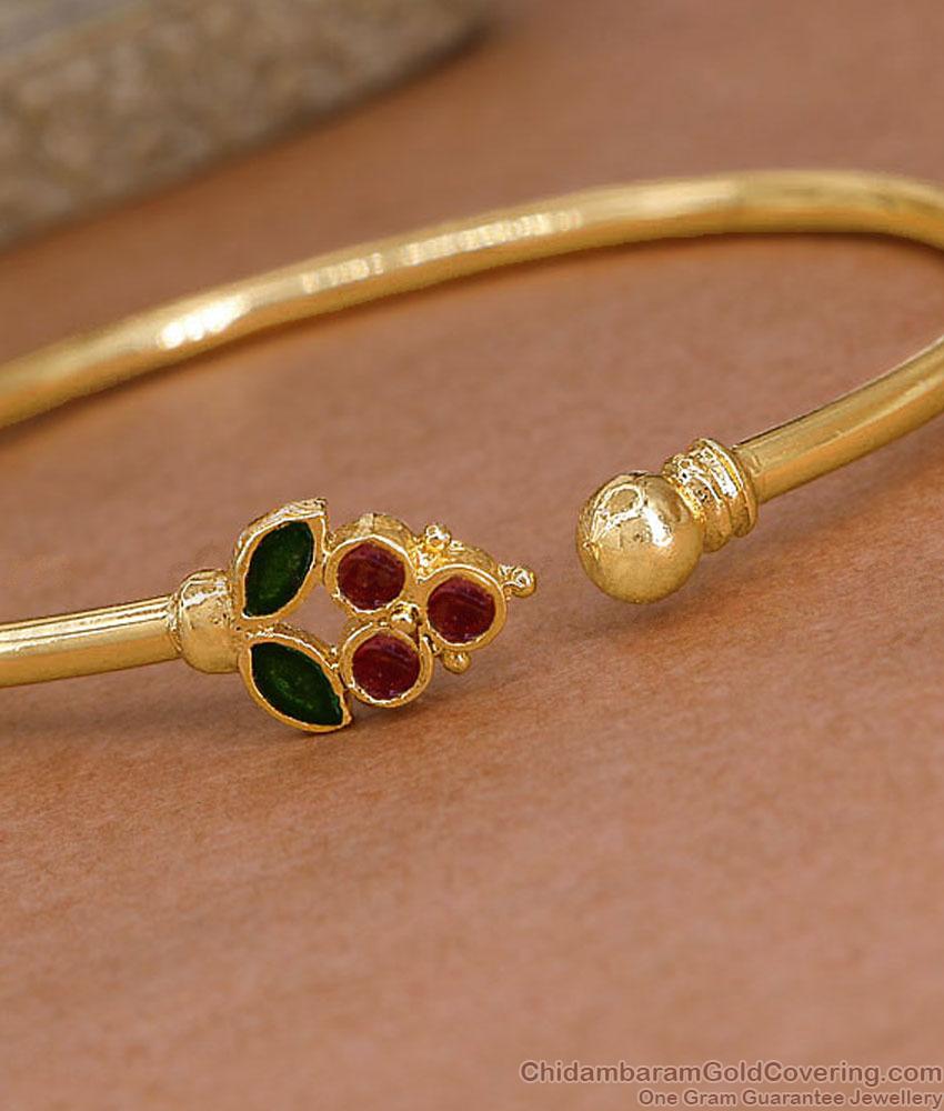 Trendy Ruby Green Stone Impon Kappu Collections BRAC1236