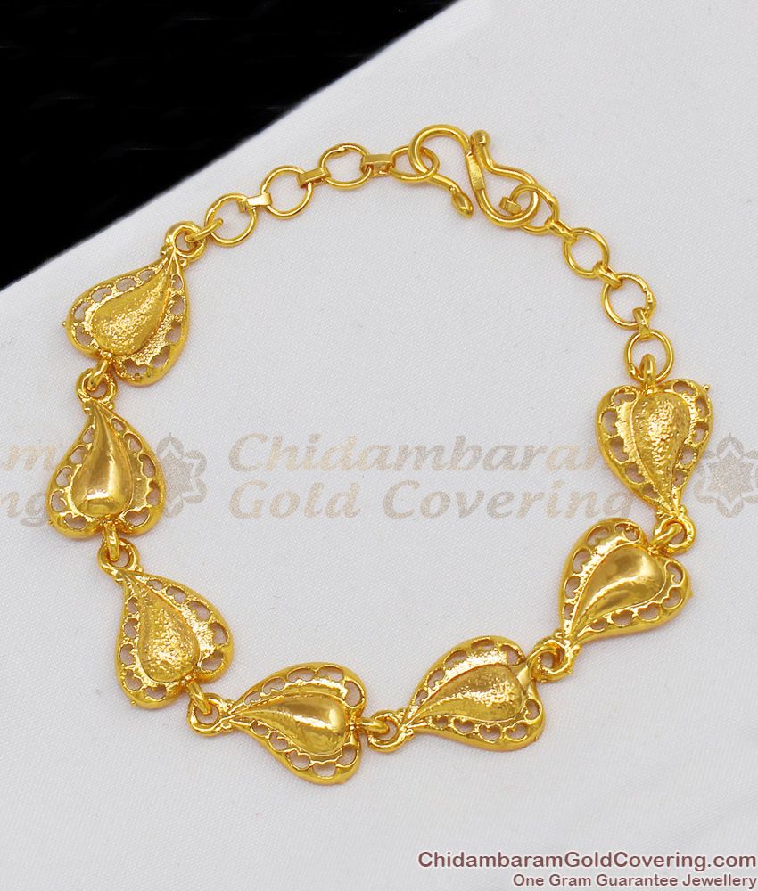 Lovers Special Gift Heart Model Bracelet One Gram Gold Jewelry BRAC126