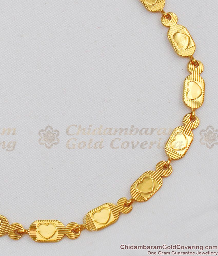 Lovers Special Gift Heart Model Light Weight Bracelet One Gram Gold Jewelry BRAC127