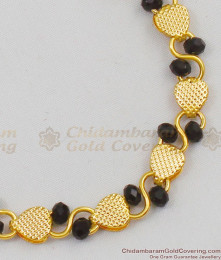 Short Black Beads Heart Bracelet Party Wear Collection For Womens BRAC132 Short Black Beads Heart Bracelet Party Wear Collection For Womens BRAC132