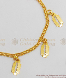 Thin Fancy Blade Design Gold Plated Bracelet For Ladies Daily Wear BRAC133 Thin Fancy Blade Design Gold Plated Bracelet For Ladies Daily Wear BRAC133