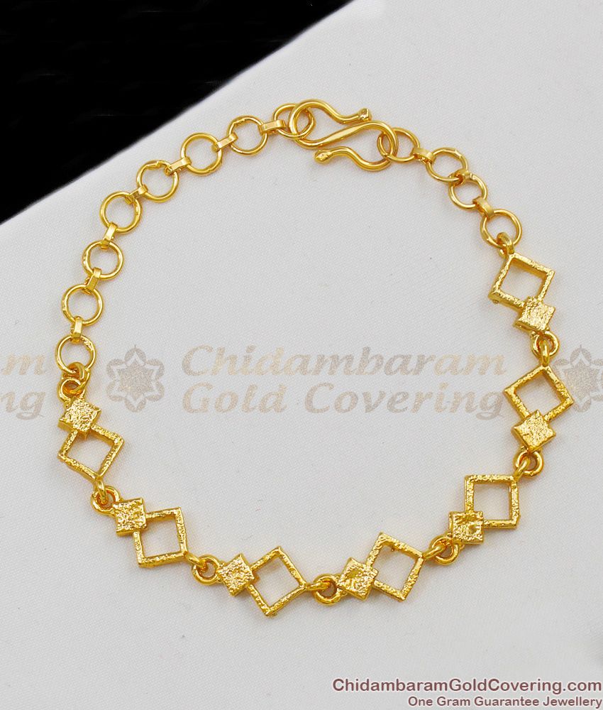 Thin Solid Design Gold Imitation Bracelet Jewelry Collection For Girls BRAC134