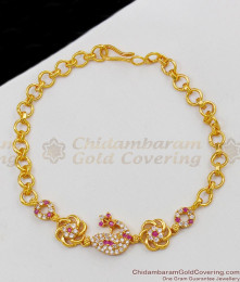 Peacock Bracelet AD Stone Gold Design Regular Wear Bracelet Collections For Women BRAC141