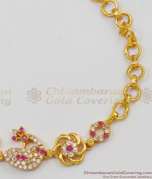 Peacock Bracelet AD Stone Gold Design Regular Wear Bracelet Collections For Women BRAC141