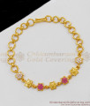 Flower Pattern One Gram Gold Jewelry Stone Bracelet For Ladies BRAC142