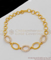 Full White Stone Gold Bracelet Diamond Pattern Jewelry For Ladies Online BRAC143