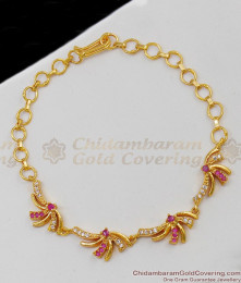 High on Fashion Gold Bracelet Ruby Pattern Jewelry For Ladies Online BRAC144