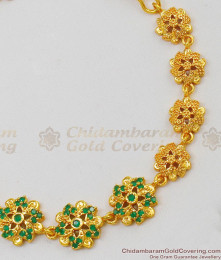 Mother Earth Green Stones Gold Bracelet Collections For Ladies Online BRAC146 Mother Earth Green Stones Gold Bracelet Collections For Ladies Online BRAC146