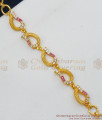 High on Fashion Gold Bracelet Ruby Pattern Jewelry For Ladies Online BRAC154