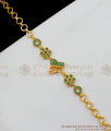 Flying Butterfly Emerald Green Stones Gold Bracelet Collections For Functions BRAC156