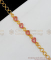 Full Ruby Heart Womens Bracelet Online Gold Jewelry Gift for Someone Special BRAC158