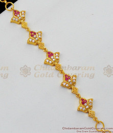 Full Ruby Flower Womens Bracelet Online Gold Jewelry Gift for Someone Special BRAC161