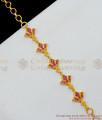 Full Ruby Flower Womens Bracelet Online Gold Jewelry Gift for Someone Special BRAC162
