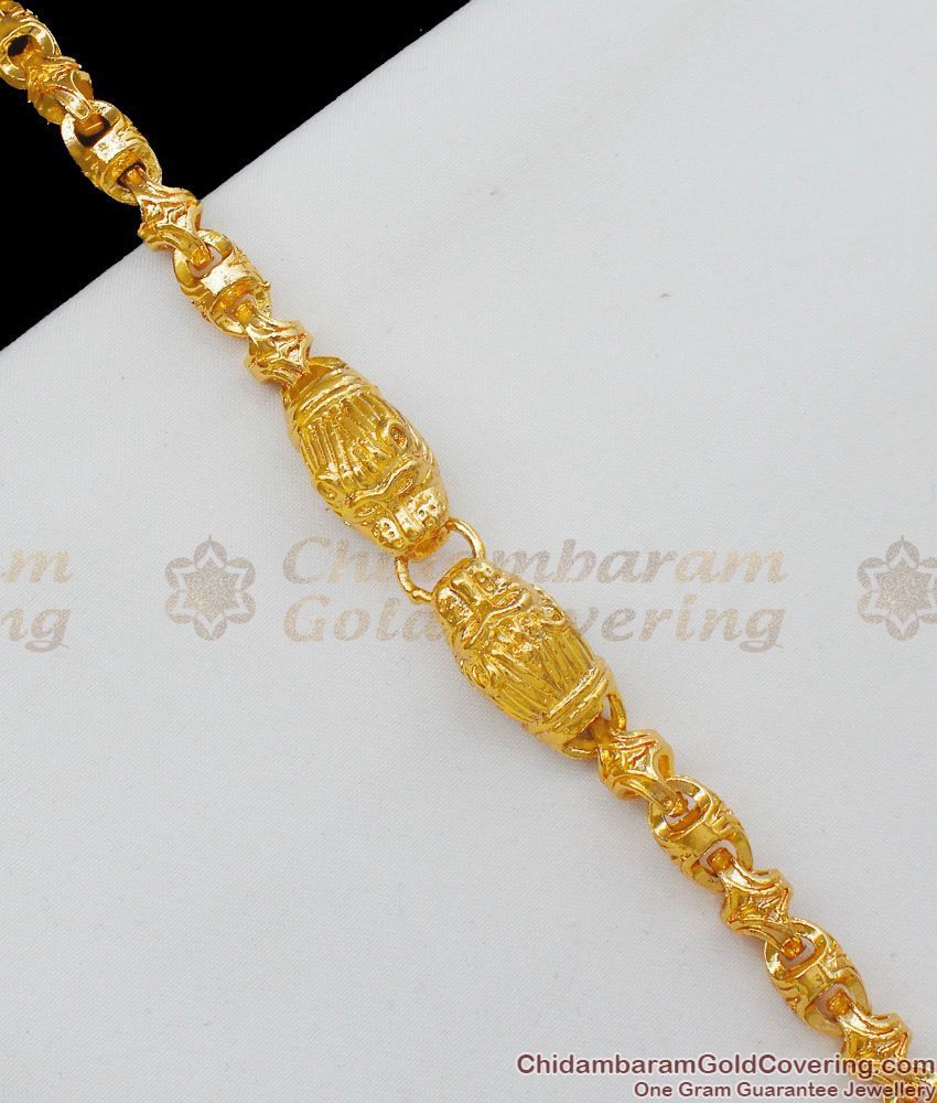 Dainty Design Best Quality Om with Diamond Gold Plated Bracelet for Men -  Style B089 – Soni Fashion®