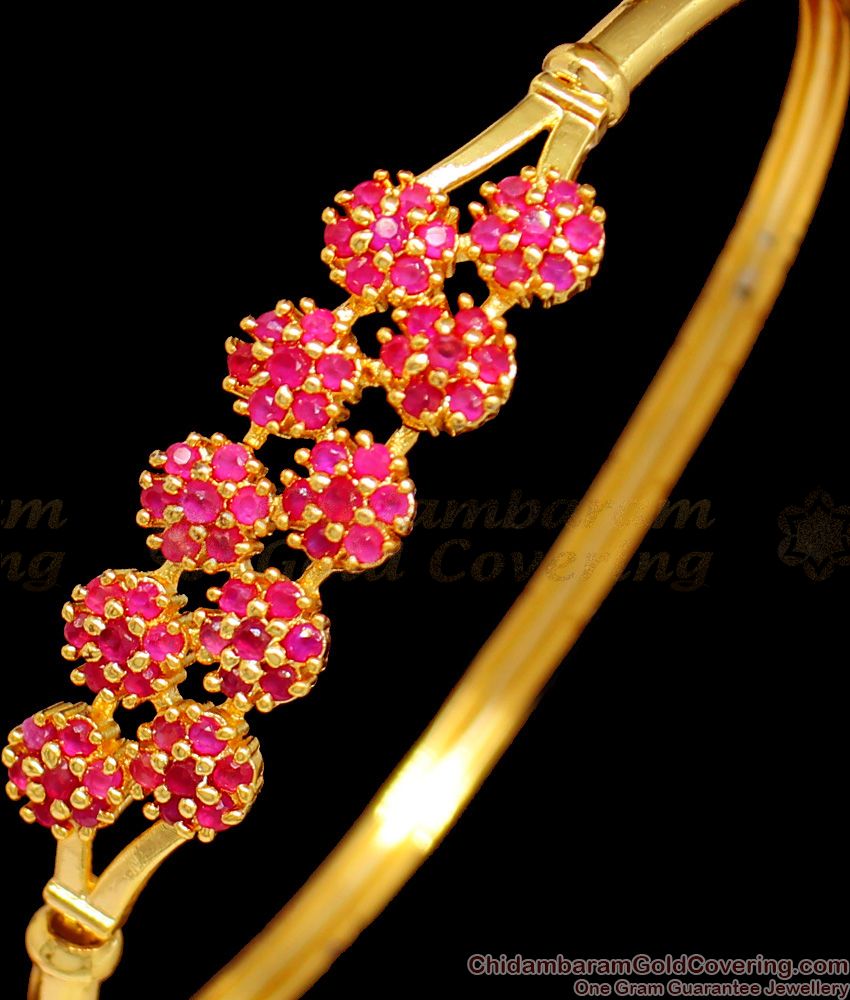 Full Ruby Stone Open Type Bracelets for Functions and Engagements BRAC166