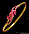 Flower Model Full Ruby Stone Open Type Bracelet for Teens Girls BRAC169
