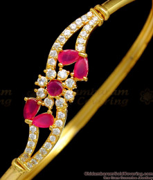 Attractive Ruby White Stones Open Type Bracelet for Teens Girls BRAC170 Attractive Ruby White Stones Open Type Bracelet for Teens Girls BRAC170