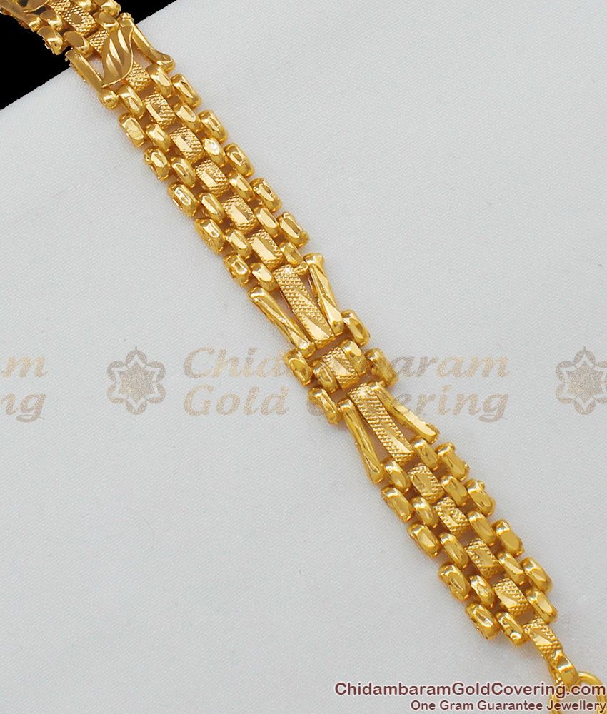 Thick Bracelet For Mens Party Wear Jewelry One Gram Gold Designs BRAC178