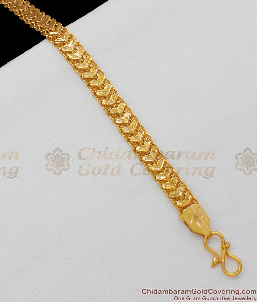 1 Gram Gold Forming 3 In 1 Linked Artisanal Design Bracelet For Men - Style  B888 at Rs 1960.00 | Gold Plated Bracelet | ID: 26163040412