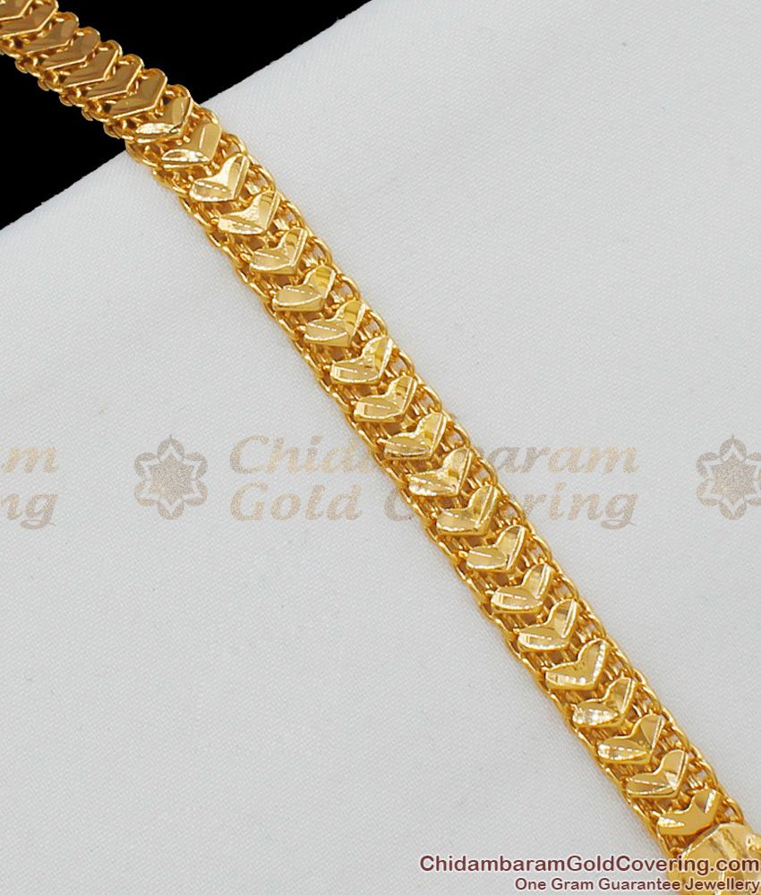 Traditional Men's Bracelet Party Wear Jewelry One Gram Gold Designs BRAC181