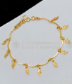 Light Weight Trendy Leaf Design Gold Plated Bracelet Collections Online BRAC189