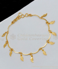 Light Weight Trendy Leaf Design Gold Plated Bracelet Collections Online BRAC189 Light Weight Trendy Leaf Design Gold Plated Bracelet Collections Online BRAC189