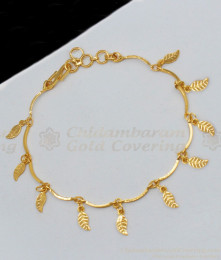 Light Weight Trendy Leaf Design Gold Plated Bracelet Collections Online BRAC189 Light Weight Trendy Leaf Design Gold Plated Bracelet Collections Online BRAC189