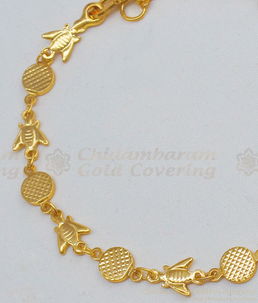 Beautiful Butterfly Pattern Fancy Design Gold Plated Bracelet Collections Online BRAC190