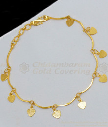 New Married Impressive Heart Model Gold Tone Bracelet Jewelry Collection BRAC202