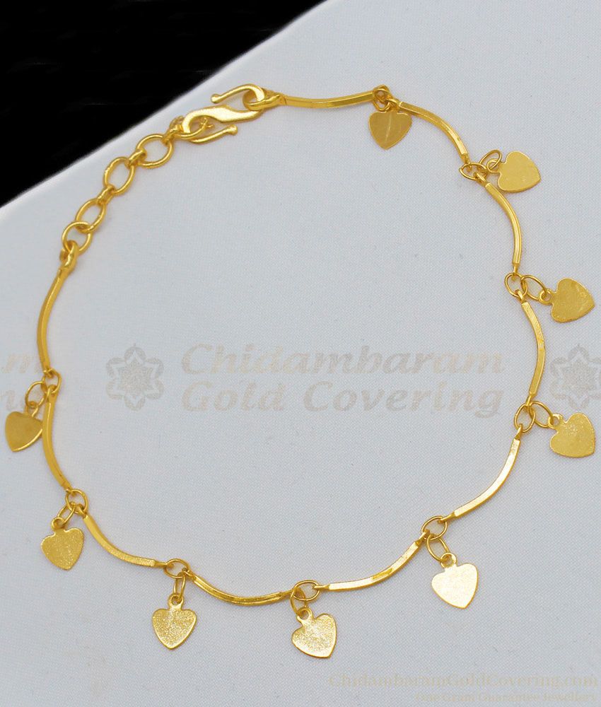 New Married Impressive Heart Model Gold Tone Bracelet Jewelry Collection BRAC202