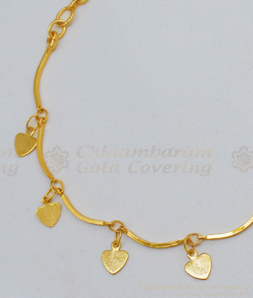 New Married Impressive Heart Model Gold Tone Bracelet Jewelry Collection BRAC202