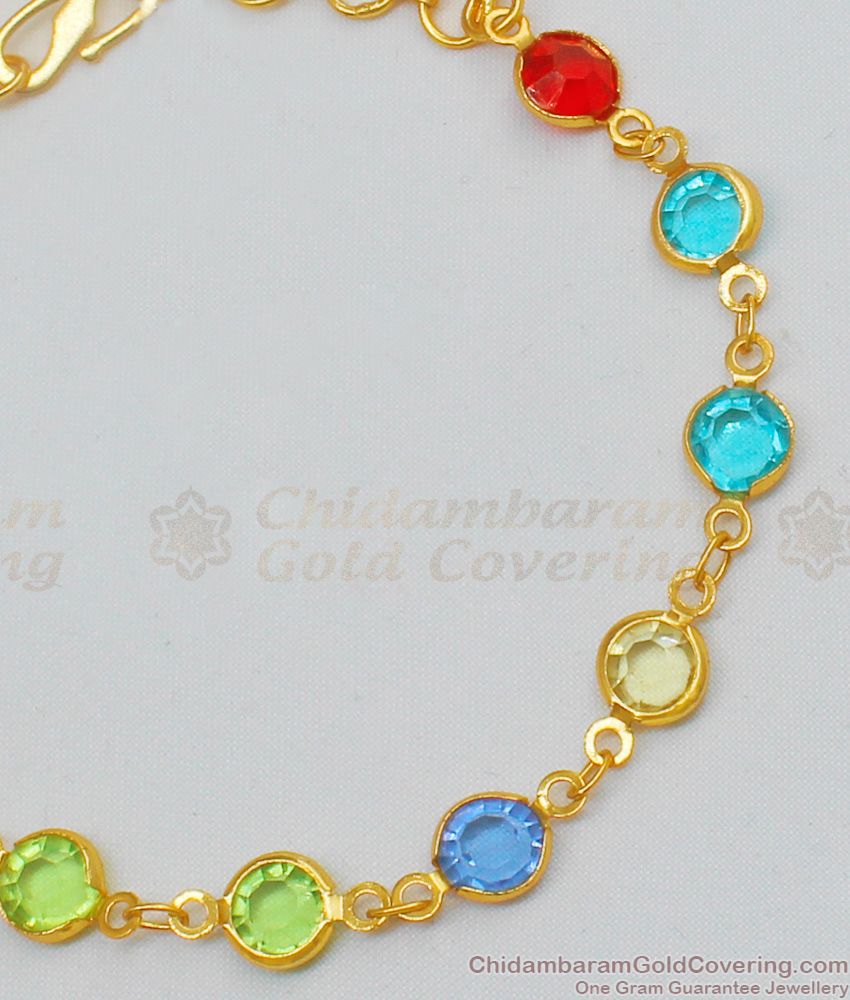Beautiful MultiStone Bracelet Gold Imitation Jewelry Online Sell BRAC203 Beautiful MultiStone Bracelet Gold Imitation Jewelry Online Sell BRAC203