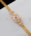 Real Gold Design Impon Pink And White Stone Gold Bracelet Bridal Wear BRAC206