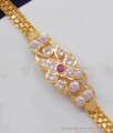 Real Gold Design Impon Pink And White Stone Gold Bracelet Bridal Wear BRAC206