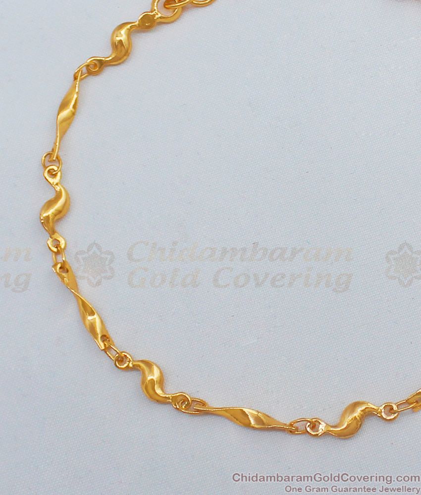 One Gram Gold Bracelet Ladies Light Weight Design For Special Occasions BRAC210
