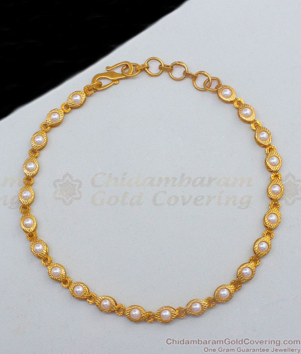 Bold Iconic 22k Gold Pearl Bracelet | Gold pearl bracelet, 22k gold, 22k gold  bracelet