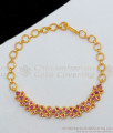 Beautiful Flower Design Ruby Stone Gold Plated Bracelet Collection BRAC218