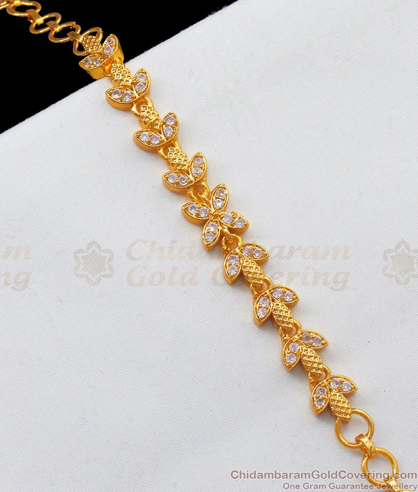 Butterfly Model White Stone Gold Bracelet Regular Wear Jewelry Online BRAC223 Butterfly Model White Stone Gold Bracelet Regular Wear Jewelry Online BRAC223