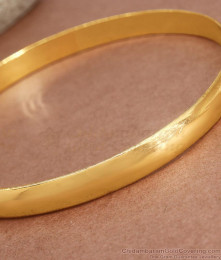 BRAC230 Impon Mens Plain Kaapu Design Bangle Pattern One Gram Gold Jewelry BRAC230 Impon Mens Plain Kaapu Design Bangle Pattern One Gram Gold Jewelry
