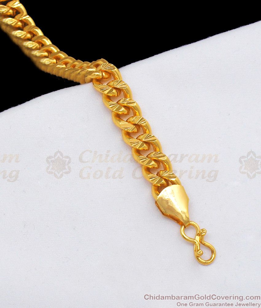 Heavy Bracelet For Mens Party Wear Jewelry One Gram Gold Designs BRAC240