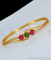 Ruby Emerald Gold Bracelet Designs For Marriage Collections Online BRAC243