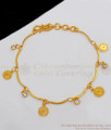 Thin Gold Inspired Heart Design Hanging Bracelet Daily Wear BRAC260