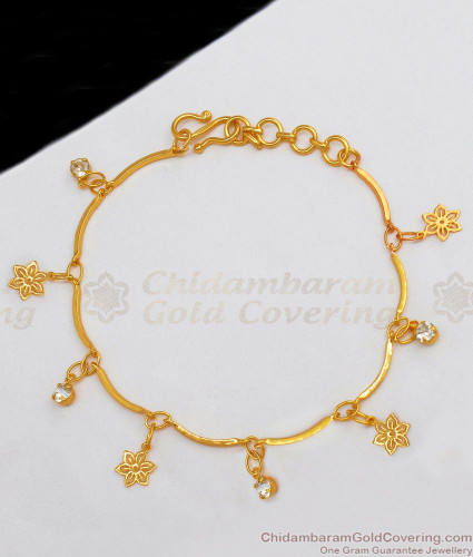 One Gram Gold Plated Ad Stone Hanging Bracelet Design Shop Online BRAC547