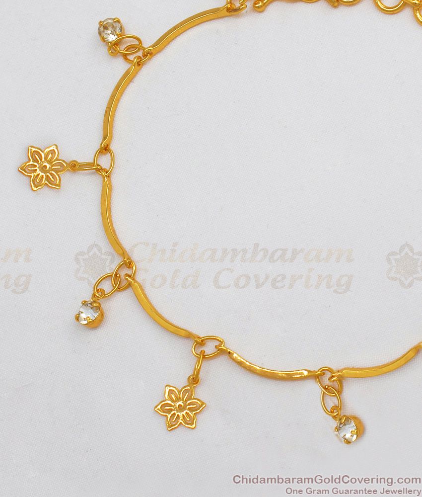 Fashion Gold Bracelet Hanging Type White Stones Bracelet For Girls BRAC263